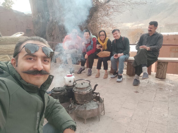 Malaysian Tourists in Iran-Abyaneh Village with Alireza Damadzadeh the certified tourguide