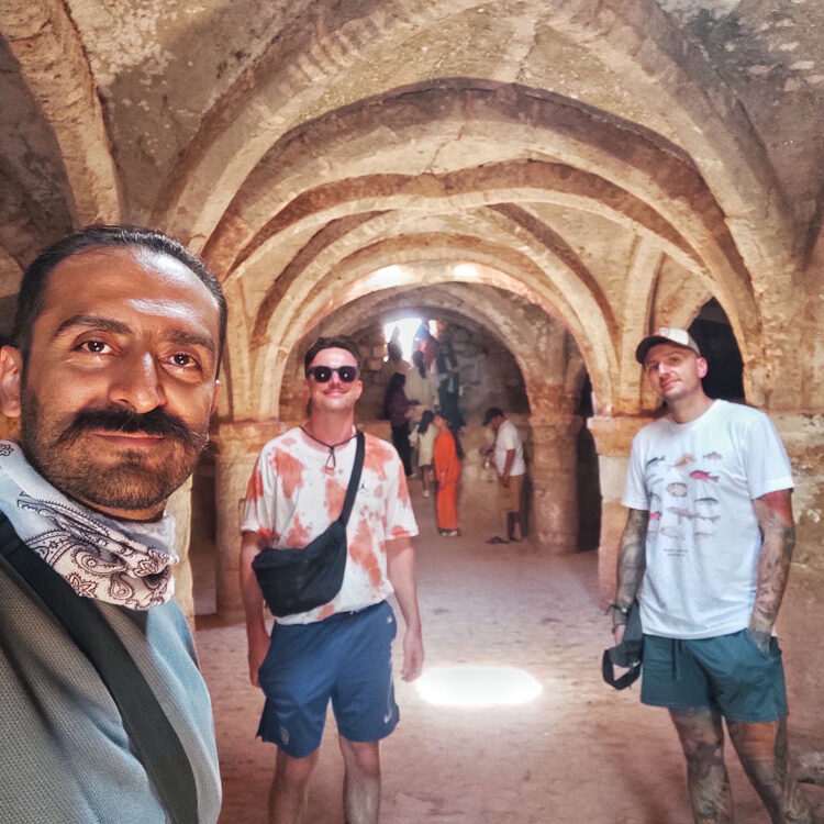 Two Polish Tourists with Alireza Damadzadeh the certified tour guide and Travel advisor in Iran