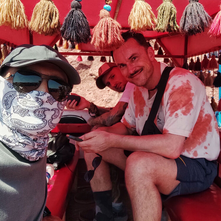 Two Polish Tourists with Alireza Damadzadeh the certified tour guide and Travel advisor in Iran