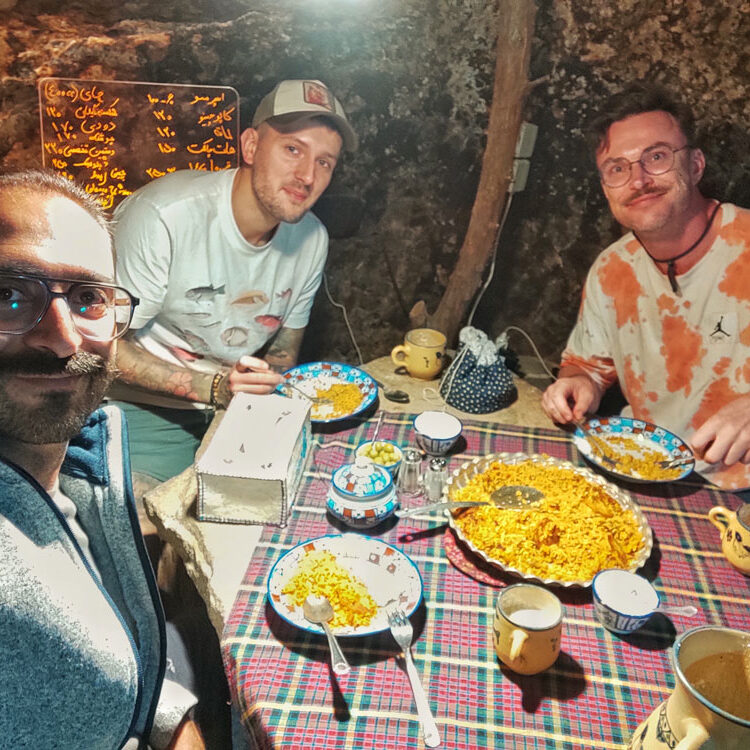 Two Polish Tourists with Alireza Damadzadeh the certified tour guide and Travel advisor in Iran