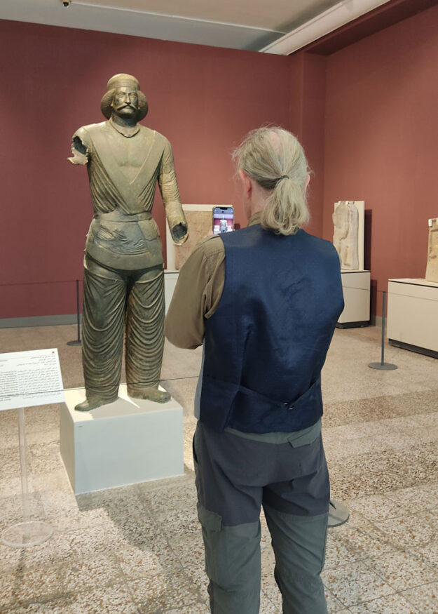 A British Tourist with Alireza Damadzadeh the certified tour guide and Travel advisor in Iran