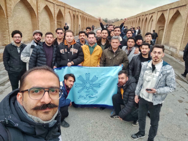 Iranian Students from Ardabil in Isfahan with Alireza Damadzadeh the certified tourguide