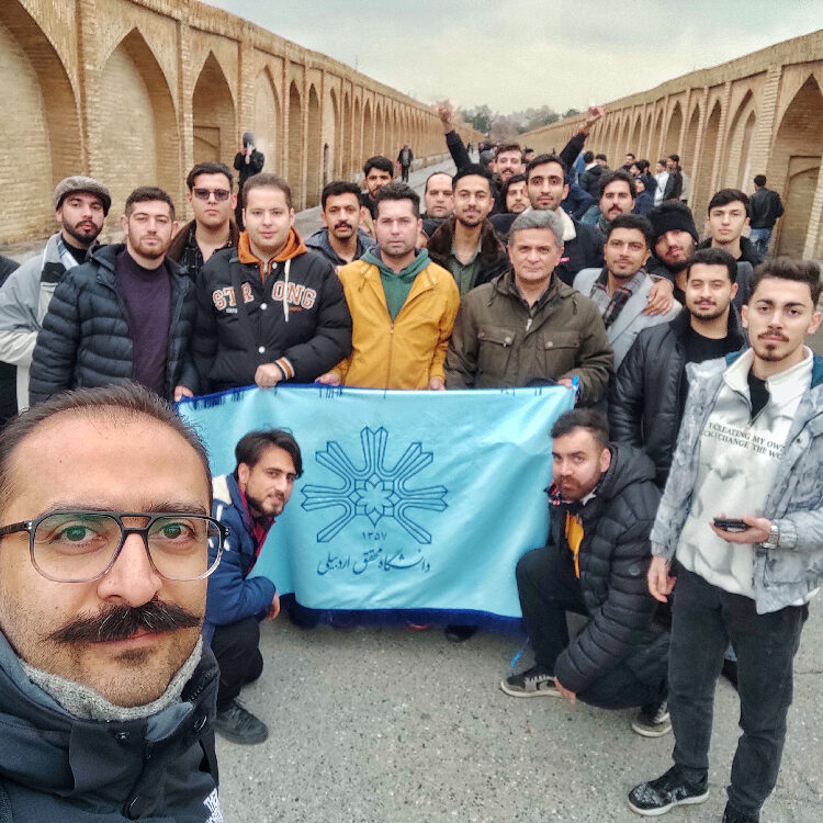 Iranian Students from Ardabil in Isfahan with Alireza Damadzadeh the certified tourguide