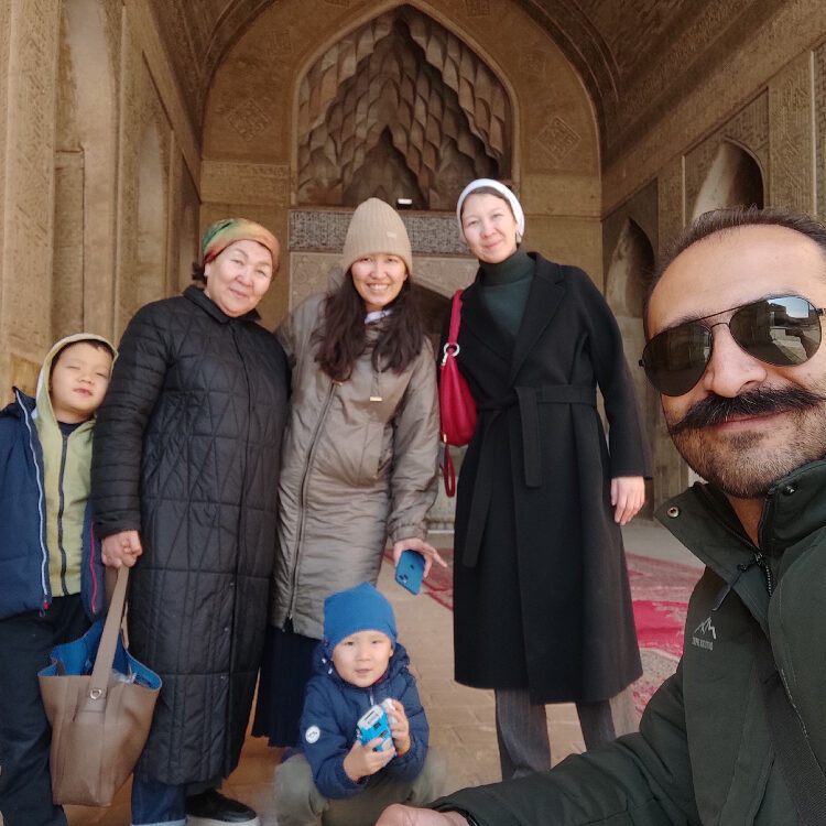 Kazakhstani Family Tourists in Isfahan-Iran with Alireza Damadzadeh the certified tourguide